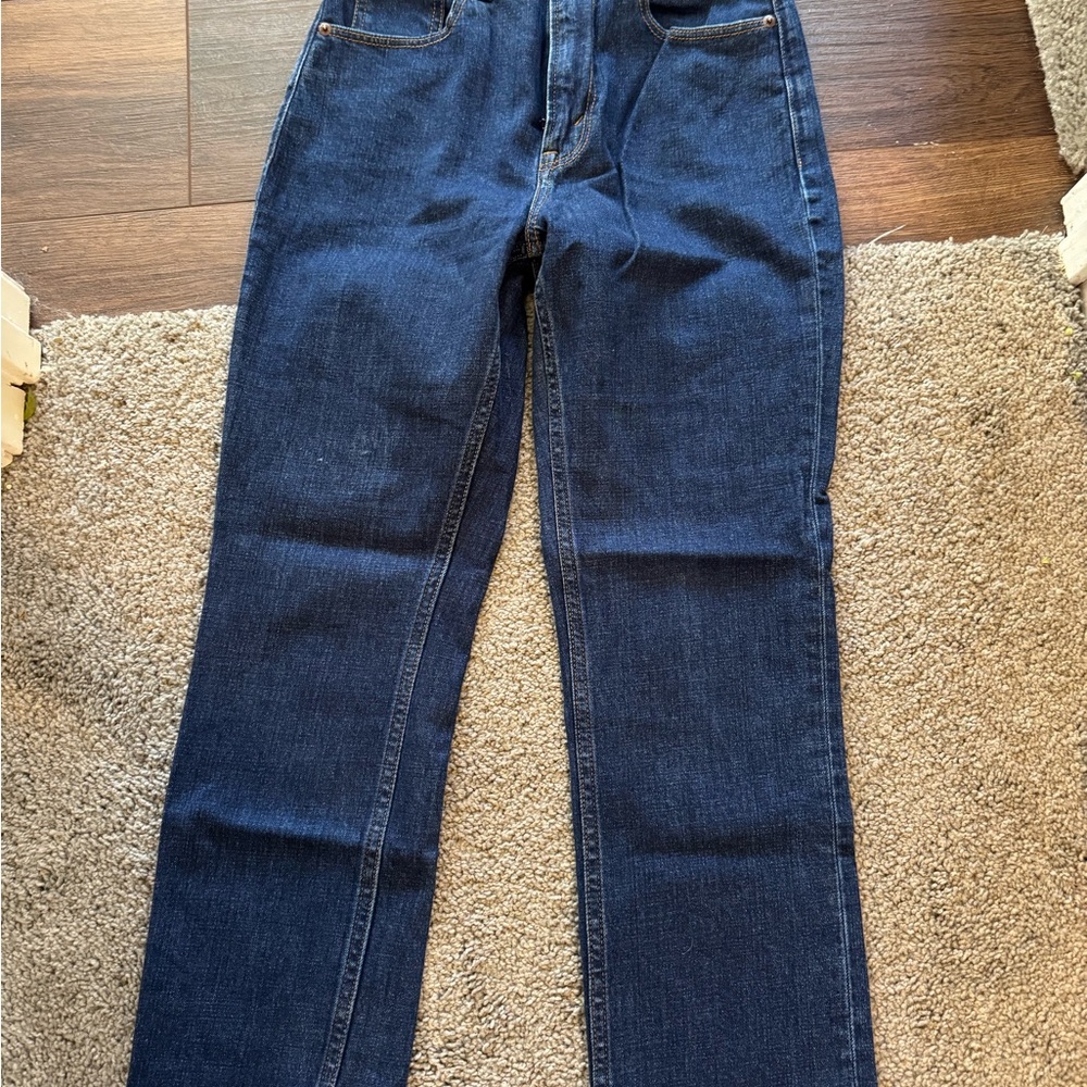 Abercrombie & Fitch Dark Blue Straight Leg Jeans